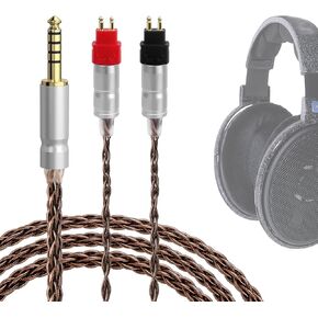 Geekria Apollo Upgrade Audio Cable Compatible with Sennheiser HD 600, HD 650, HD 660S2, HD 6XX Headphones, 4.4mm to 2Pin Replacement Cord for Hi-Resolution Audiophile (4.9 ft/1.5m)