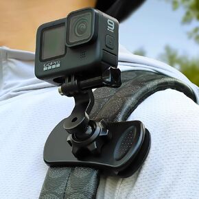Backpack Strap Mount Quick Clip, 360 Degree Rotation Backpack Clamp Mount