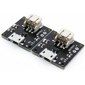 2pcs Micro USB LiPo Battery Charger Board 5V 500mA with Battery Protection JST Socket with LED Indicator Charging Rate Adjustable Automatic Power-Down