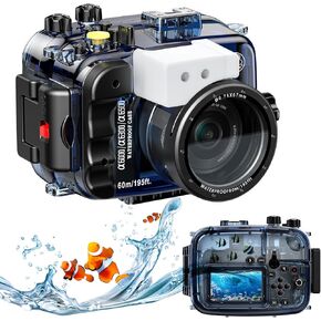 Seafrogs Waterproof Camera Housing for Sony A6000 A6300 A6500, Professional 130FT/40M Underwater Camera Case, Perfect for Diving Enthusiasts Take Professional Photos Underwater Protective Cases