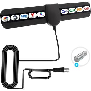Antenna TV Digital Indoor,TV Antenna for Smart,360°Reception,Support 4K 1080p Smart TV, Detachable Signal Amplifier-Signal Booster,HDTV Antenna 10ft Coaxial HDTV Cable, Portable HD TV Antenna