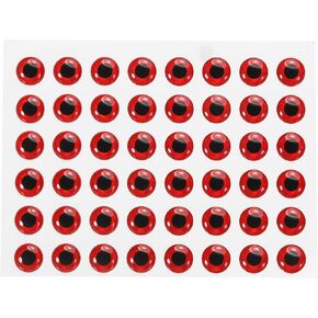 PATIKIL Fishing Lure 3D Eyes 10mm, 100Pcs Waterproof Artificial Fish Eye Fly Tying Lures Crafts Tackle Accessory for Fishing Baits DIY, Red
