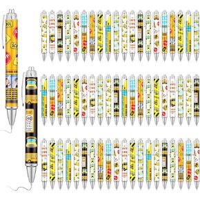 50 Pcs Teacher Pens Appreciation Gifts Bulk Funny Ballpoint Pens Motivational Inspirational Thank You Gift for Back to School Employee Coworker Student Office Supplies
