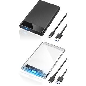 POSUGEAR 2.5'' External Hard Drive Enclosure,6Gbps USB C 3.1 Gen 2 and 5Gbps USB 3.0