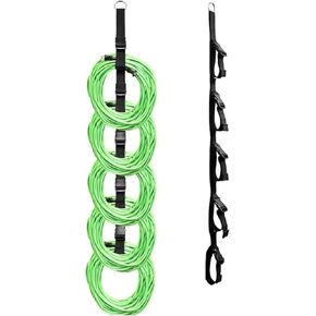 1PCS Cable Extension Cord Organizer,Storage Garage Extension Cable Rack Organizer with 5 Slots,Cable Extension Storage Cord Holder for Save SpaceCable,Hose,Rope,String Lights(Black)