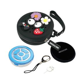 Megacom DuoMon3 PRO 2025ver. Automatic Reconnect 1P/2P Pocket Auto Catcher (Redball), IPX7 Waterproof Wireless and Type-C Rechargeable with APP Adjustable Lights, Vibration, Sound and One Touch Reconnect with Charging Pad(2025 Be Automatic Reconnect) (Bla