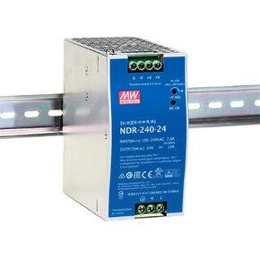 NDR-240-24 240W 24V 10A Industrial Single Output DIN Rail Power Supply - Reliable AC to DC Converter for Data Center and Server Equipment