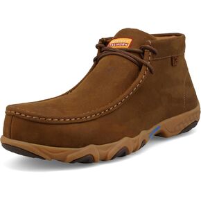 Twisted X Men's Work Chukka Driving Moc, Distressed Saddle, 11.5 M