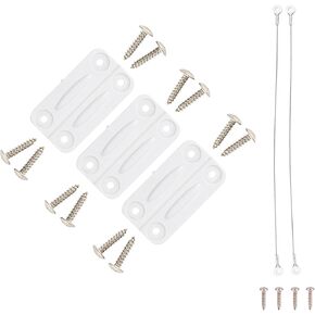 NeverBreak Parts - 3 Pack White Hinges and Lid Strap Combo, Igloo Cooler Repair Parts Kit