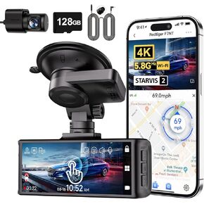 REDTIGER F7N Touch Dash Cam with 33Feet Longer Replacement Cables
