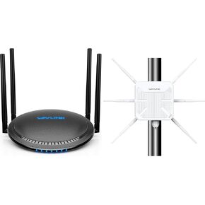 AX3000 WiFi 6 Wireless Outdoor Repeater with AC1200 WiFi Router