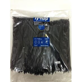 Thomas & Betts CABLE TIE 11IN UV BLACK NYLON TY26MX TIE (Stainless Steel, Nylon, Black, 40LB)