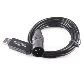 usangreen USB to RS485 XLR Serial Cable for XTA DP448 Marani DPA240P Speaker Audio Management System with FT232RNL Chip RS485 Industrial Converter Communication Cable (Black USB Version)