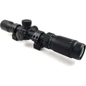 1-10x32 Long Eye Relief Scope Red Illuminated Reticle 30mm Tube Diameter with Mount Rings