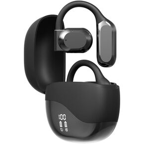 AI Real Time Language Translator Earbuds for 144 Languages 2025 New Wireless Open Ear AI Translating Ear Buds Compatible with Android iOS-Black