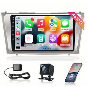 64G Car Radio for Toyota Camry 2007 2008 2009 2010 2011: 9" Touchscreen Android Car Stereo with 1280 x 800 HD 5GWiFi Wireless CarPlay - 1080P Backup Camera Mirror Link GPS Bluetooth FM SWC