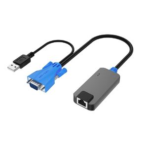 IP KVM Console + 1 Pack CAT6 VGA KVM Dongle