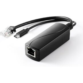 PoE Splitter Gigabit 36W 12V/3A, PoE to Type-C 12V/3A Output, Gigabit Ethernet Comply IEEE802.3bt, Plug and Play(TYPEC5712BG)