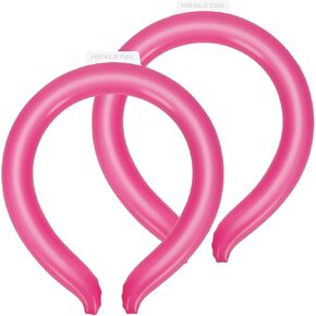 2Pcs Cooling Neck Tubes - Reusable Ice Neck Rings for Outdoor Sports & Fitness | 18°C Freezed Wearable Body Cooling Collar for Summer Heat Relief(Navy, Pink)