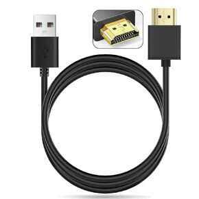 كابل USB إلى HDMI Cable Cable 3.3ft/1M USB إلى كابل محول HDMI لنظام التشغيل Mac iOS Windows 12/11/10/VISTA/XP ، (ملاحظة: يوفر هذا الكبل وظيفة الشحن فقط ， لا يدعم إخراج الفيديو/الوسائط)