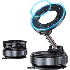 Vacuum Magnetic Phone Holder for Car, Upgraded 360° Car Phone Mount, Hands-Free Suction Cup Phone Mount, Car Phone Holder Fit for iPhone 16/15/14/13 & Android, Gifts for Men Women Him Her