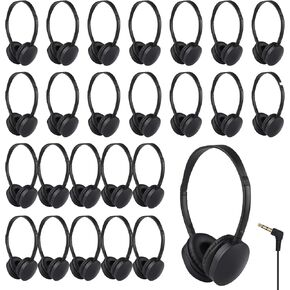 15 Pack Bulk Headphones for Classroom School,Wholesale Durable Earphones Class Set for Students Teens Children and Adult(003 Black Headphones)