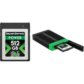 Delkin Devices 512GB CFexpress Type B 4.0 Memory Card + USB 3.2 CFexpress Type B Card Reader