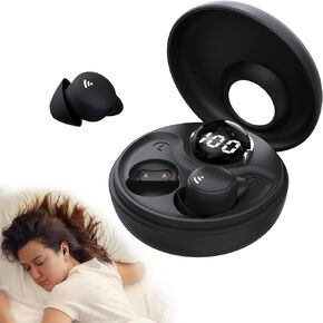sunvito Sleep Earbuds for Side Sleepers, Mini Invisible Wireless Bluetooth 5.3 Micro Sleep Headphones, Hidden Earbuds for Small Ears Sleeping, Exercise, Hiking, Working (Black)