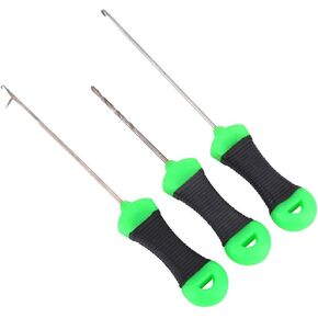 3Pcs Bait Needle, Stainless Steel Carp Fishing Splicing Needle Baiting Hook Drill Rig Tools Carp Rig Tools