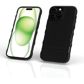 DEWALT Heavy Duty Strong Magnetic for iPhone 15 Pro Case Fits MagSafe, Drop Resistant Impact Protective Back Cover, Shockproof Slim Fit for iPhone 15 Pro Phone Case, Matte Black