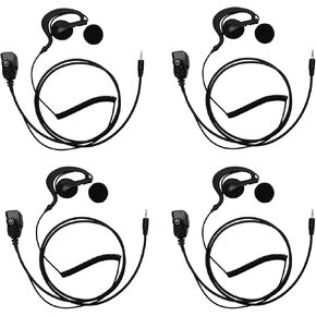 سم سماعات رأس الشكل مع PTT MIC متوافقة مع COBRA Microtalk CXT195 PX655 CX112 PX650 ACXT1035R ACXT145 ACXT545 RX385 RX685 TWO WAY RADIO 4PACK