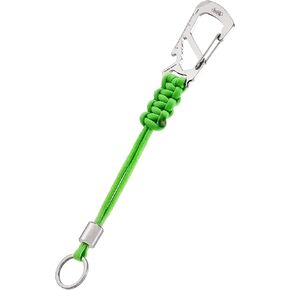 KeyUnity KC04 Paracord Keychain Carabiner Clip, Braided Lanyard with Stainless Steel Key Ring and Bead for Hanging Bottles