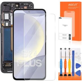 OLED for Samsung Galaxy S24 Plus Screen Replacement for Samsung S24 Plus LCD Display SM-S926B SM-S926U LCD Digitizer Touch Screen Replacement Assembly with Frame(Original Size,Support Fingerprint)