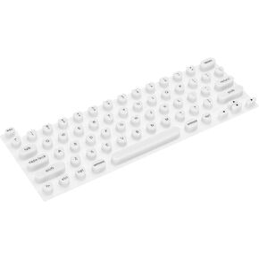 Keyboard Cover for Long Nails Silicone Raised Keyboard Cover Skin Applicable for MacBook Laptop Office Nail Art (Heart Shape, White)