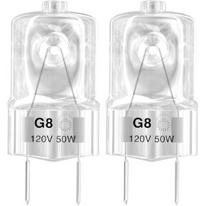 for GE Microwave Light Bulb 2 Pcs Halogen Lamps 120V 50W for GE WB25X10026 WB08X10057 WB08X10051