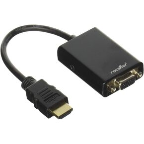 ROCSTOR Y10C120-B1 HDMI إلى محول محول VGA M/F- 6 "- لـ Ultrabook ، الكمبيوتر المحمول ، الشاشة ، أجهزة العرض ، الكمبيوتر الشخصي- 1920x1080-1 x HDMI Mal