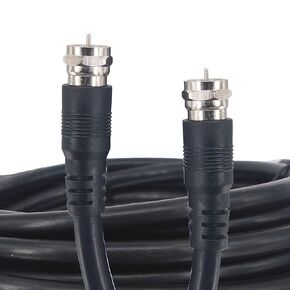 RG6 Coaxial Cable 16.5FT/5M F Male to F Male Indoor/Outdoor Satellite Waterproof TV Aerial Cable for Satellite Receivers Sky Q HD and Freesat Modems Digital TV Broadband Internet 1pcs