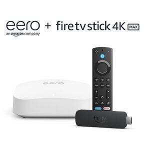 Amazon Eero Pro 6e Mesh WiFi Router (حزمة واحدة) مع Amazon Fire TV Stick 4K Max
