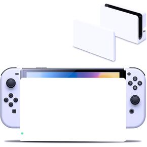 Switch OLED Dock Cover, Custom Faceplate Cover for Switch OLED Charging Dock Anti-Scratch Hard PC Replacement Shell Accessories Protector White