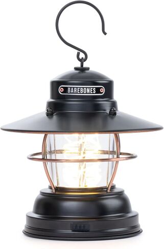Barebones Outpost Lantern-البرونز العتيق ، ضوء خارجي مستوحى من الطراز القديم مع حبل Helix على طراز Edison ، 3 خيارات طاقة ، فانوس مقاوم للماء للتخييم ، الفناء والفناء الخلفي (البطارية غير المدرجة) in Kuwait