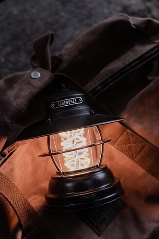 Barebones Outpost Lantern-البرونز العتيق ، ضوء خارجي مستوحى من الطراز القديم مع حبل Helix على طراز Edison ، 3 خيارات طاقة ، فانوس مقاوم للماء للتخييم ، الفناء والفناء الخلفي (البطارية غير المدرجة) in Kuwait