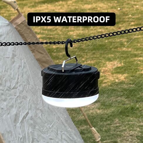 مصابيح خيمة التخييم 1000 رطل LED LED في الهواء الطلق معلقة ، 4 أوضاع ضوئية ، تثبيت 3 بطاريات AA تخييم الضوء للإعصار ، انقطاع التيار الكهربائي ، المنزل ، المشي لمسافات طويلة (البطارية غير متضمنة) in Kuwait