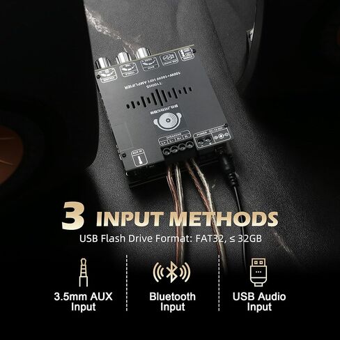 T100HS Power Amplifier Board with Subwoofer 2.0 Channel 100W×2, TPA3221 Chip 12V-30V Audio Power Amplifier with Treble and Bass Control in Saudi Arabia
