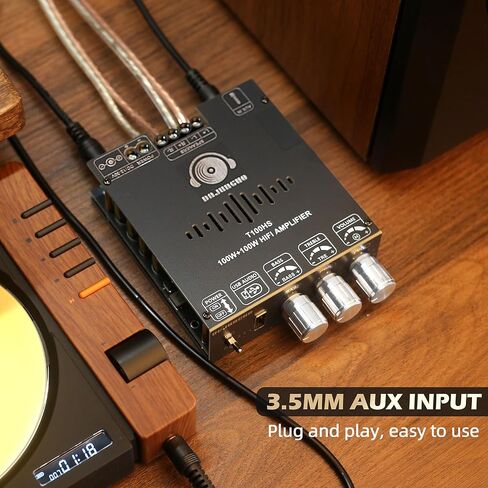 T100HS Power Amplifier Board with Subwoofer 2.0 Channel 100W×2, TPA3221 Chip 12V-30V Audio Power Amplifier with Treble and Bass Control in Saudi Arabia