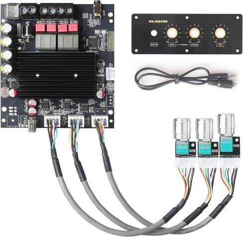 T100HS Power Amplifier Board with Subwoofer 2.0 Channel 100W×2, TPA3221 Chip 12V-30V Audio Power Amplifier with Treble and Bass Control in Saudi Arabia