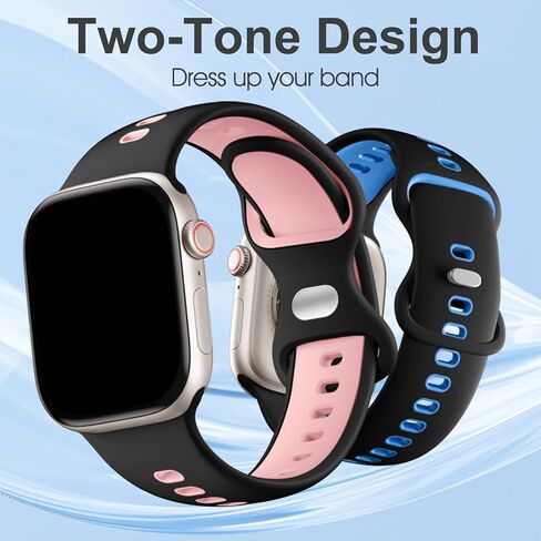 Witzon Sport Band متوافق مع فرق Apple Watch للرجال للنساء 46 مم 45 مم 44 مم 42 مم 41 مم 40 مم 38 مم 49 مم ، استبدال حزام سيليكون ناعم للتنفس لـ IWatch Ultra Series 10 9 8 7 5 4 3 2 1 SE in Kuwait