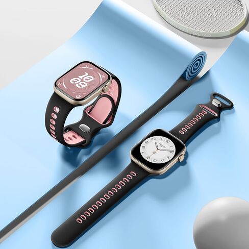 Witzon Sport Band متوافق مع فرق Apple Watch للرجال للنساء 46 مم 45 مم 44 مم 42 مم 41 مم 40 مم 38 مم 49 مم ، استبدال حزام سيليكون ناعم للتنفس لـ IWatch Ultra Series 10 9 8 7 5 4 3 2 1 SE in Kuwait