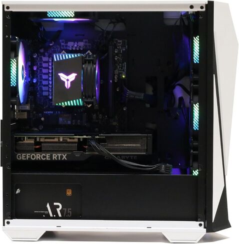 MXZ Desktop Computer High Performance Gaming pc, Ryzen 5 7600 Zenn 4 Architecture,B650,16GB DDR5,1T NVME,5 RBG Fans, Windows 11 Pro Ready to use(R5 7600| RTX 4060) in Kuwait