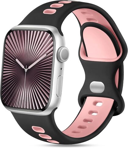 Witzon Sport Band متوافق مع فرق Apple Watch للرجال للنساء 46 مم 45 مم 44 مم 42 مم 41 مم 40 مم 38 مم 49 مم ، استبدال حزام سيليكون ناعم للتنفس لـ IWatch Ultra Series 10 9 8 7 5 4 3 2 1 SE in Kuwait