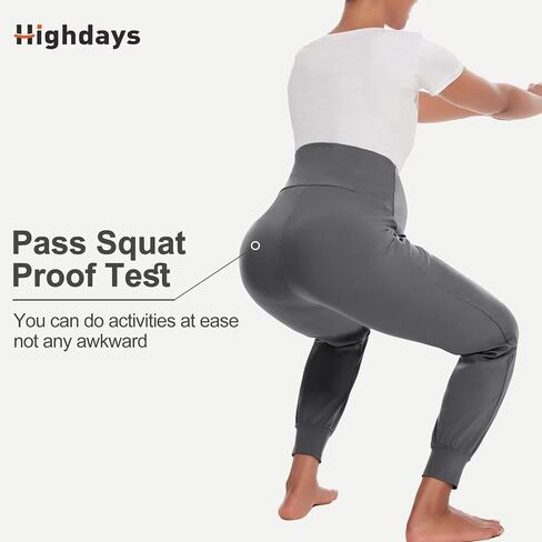 HIGHDAYS Maternity Pants with Pockets, Over Belly Thick Pregnancy Leggings | women's Joggers Sweatpants,Non See Through,Professional Activewear,High waist full coverage,workout yoga running jogging in Saudi Arabia